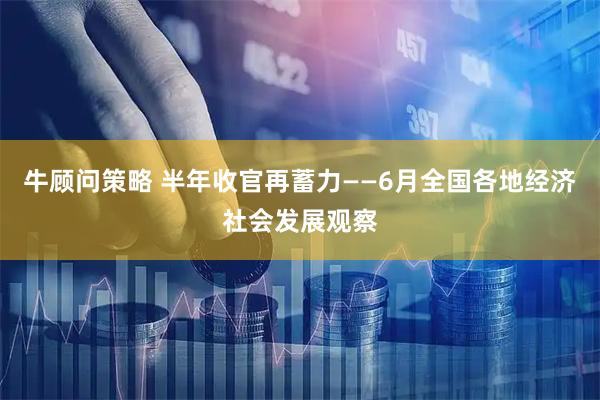 牛顾问策略 半年收官再蓄力——6月全国各地经济社会发展观察